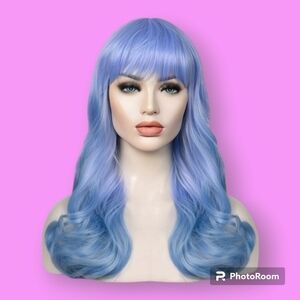 Uniwigs Juvia Blue Ombre Wavy w/ Bangs Synthetic Wig